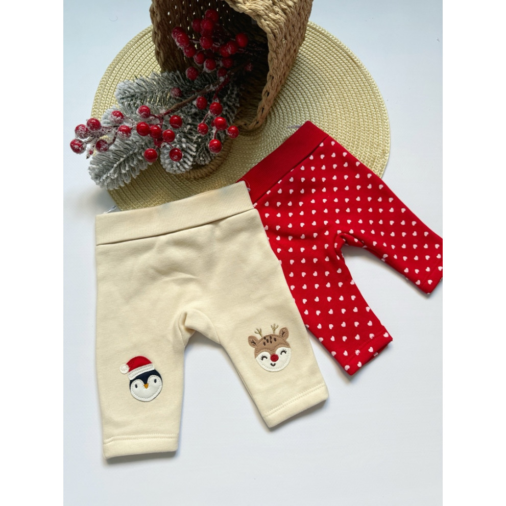 Комплект з 2-х штанців новорічних немовлятку 30209