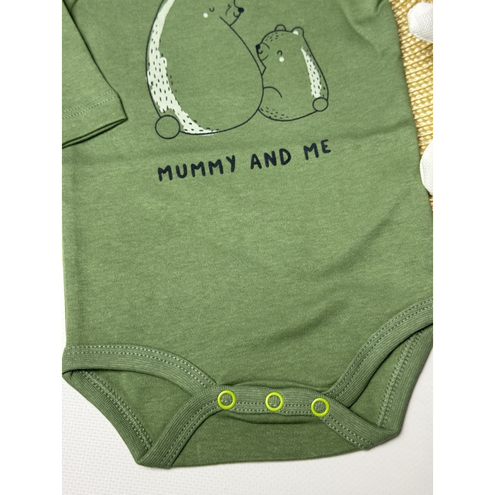 Боді довгий рукав немовлятку колір зелений 30273