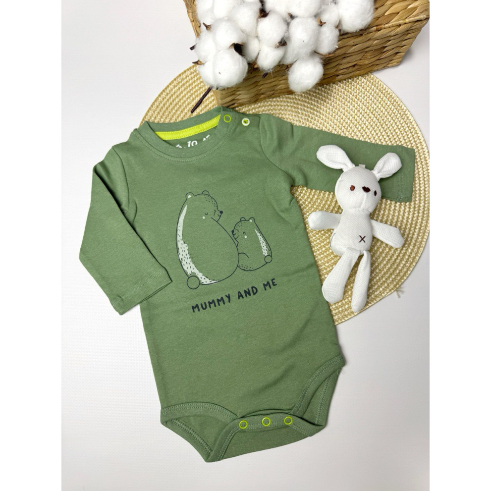 Боді довгий рукав немовлятку колір зелений 30273