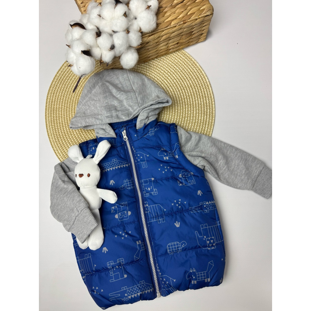 Курточка на весну для хлопчика колір синій 30275