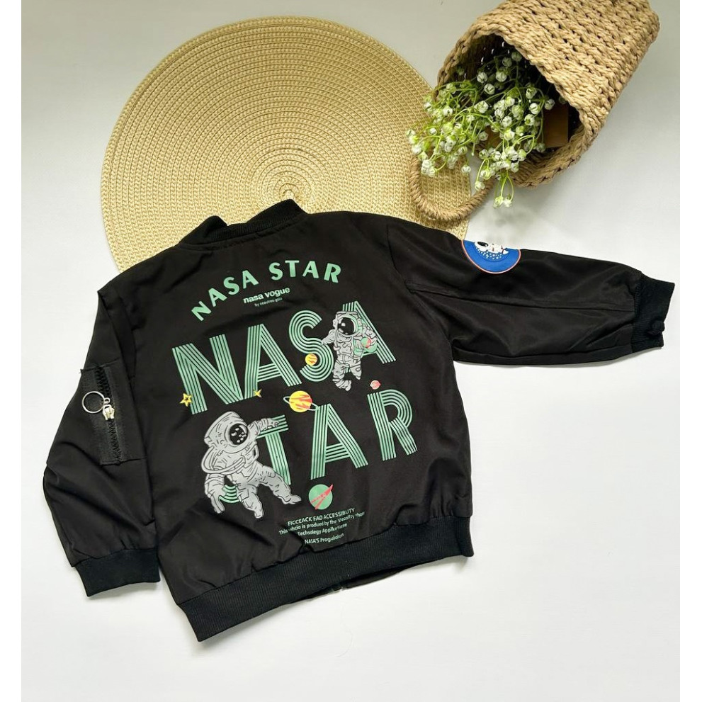 Бомбер хлопчику чорний 10408