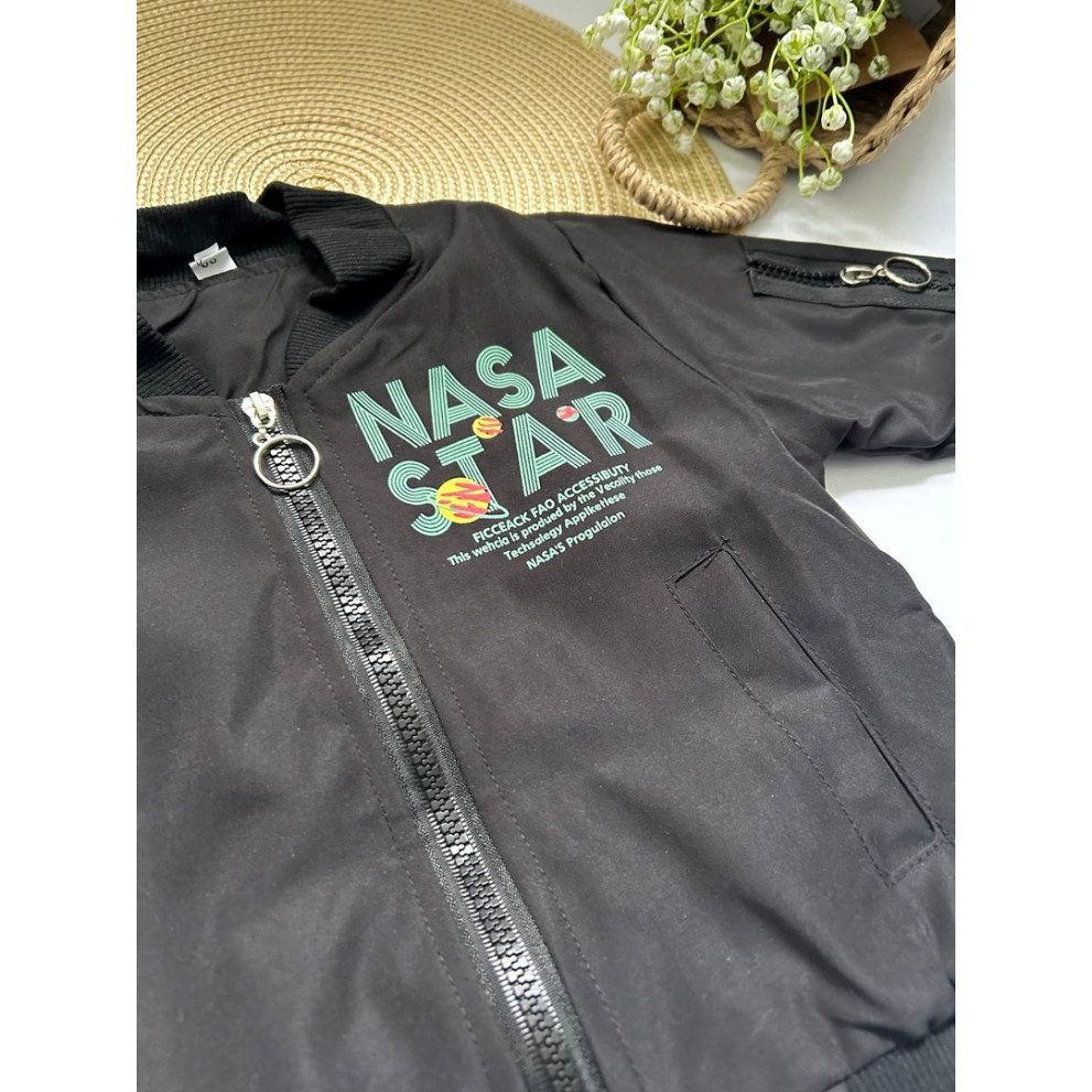 Бомбер хлопчику чорний 10408