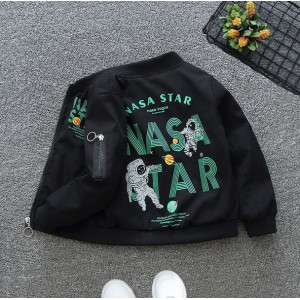 Бомбер хлопчику чорний 10408