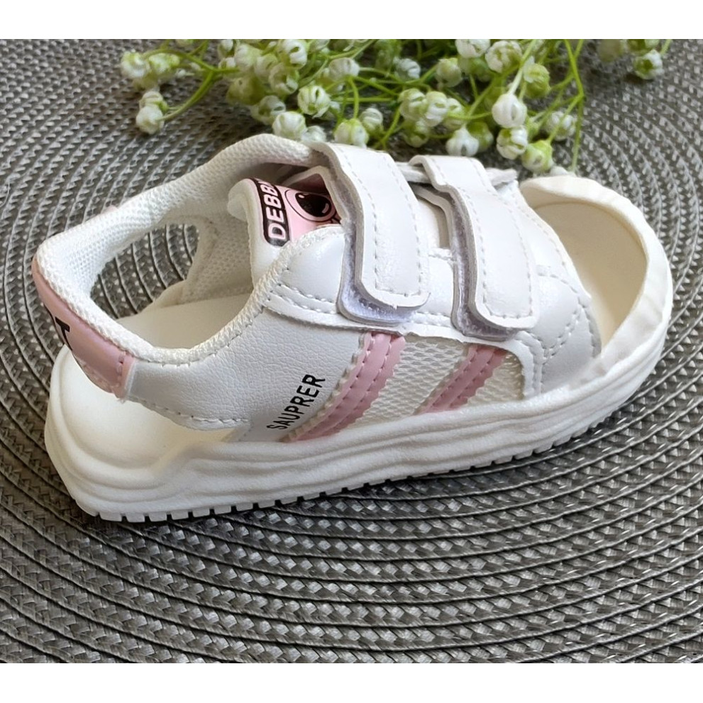 Босоніжки дитячі Debbkid з рожевими вставками