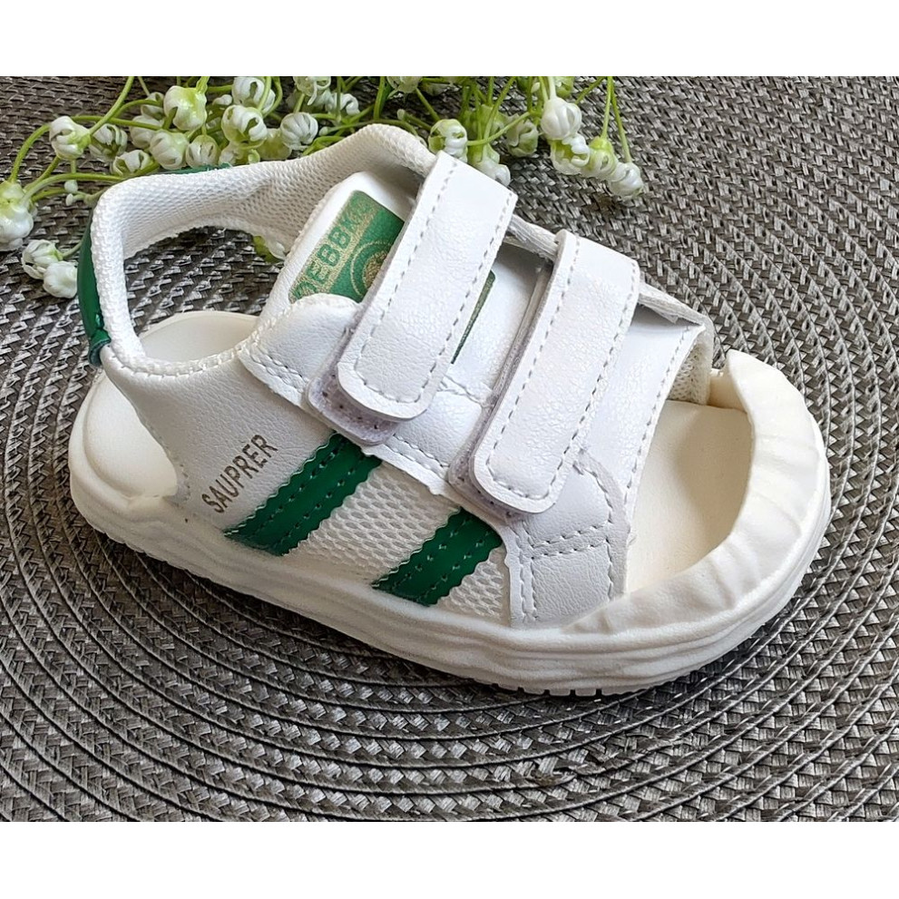 Босоніжки дитячі Debbkid з зеленими вставками