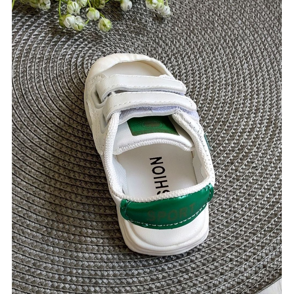 Босоніжки дитячі Debbkid з зеленими вставками