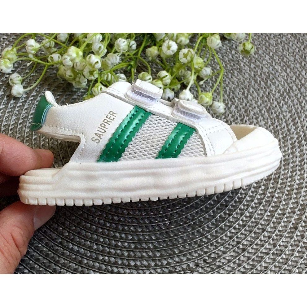 Босоніжки дитячі Debbkid з зеленими вставками