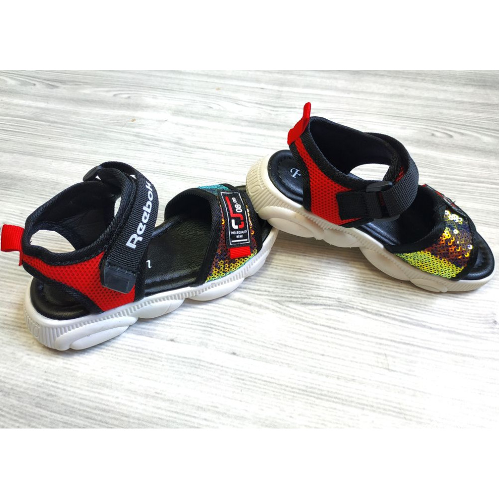 Босоніжки дитячі Reebok Replika чорно-червоні