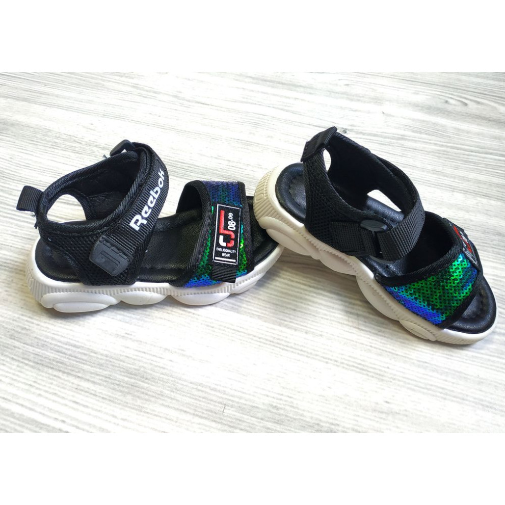 Босоніжки дитячі Reebok Replika чорно-зелені