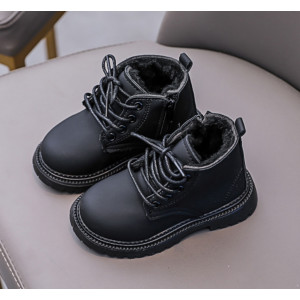 Черевички дитячі з хутром зимові like timberland чорний