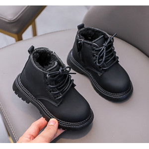 Черевички дитячі з хутром зимові like timberland чорний