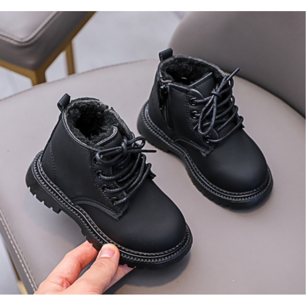 Черевички дитячі з хутром зимові like timberland чорний