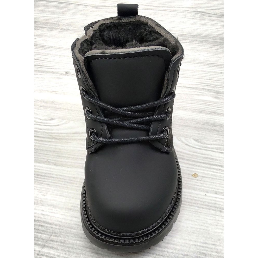 Черевички дитячі з хутром зимові like timberland чорний