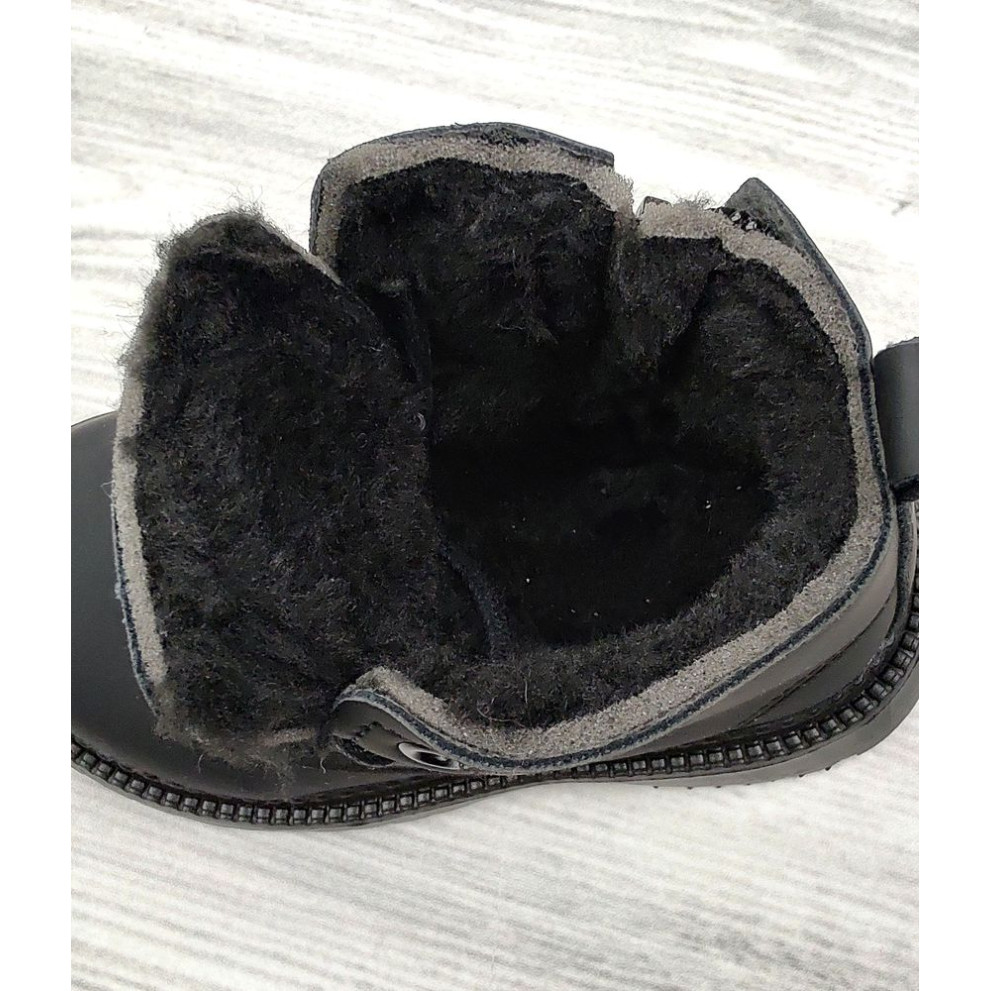 Черевички дитячі з хутром зимові like timberland чорний