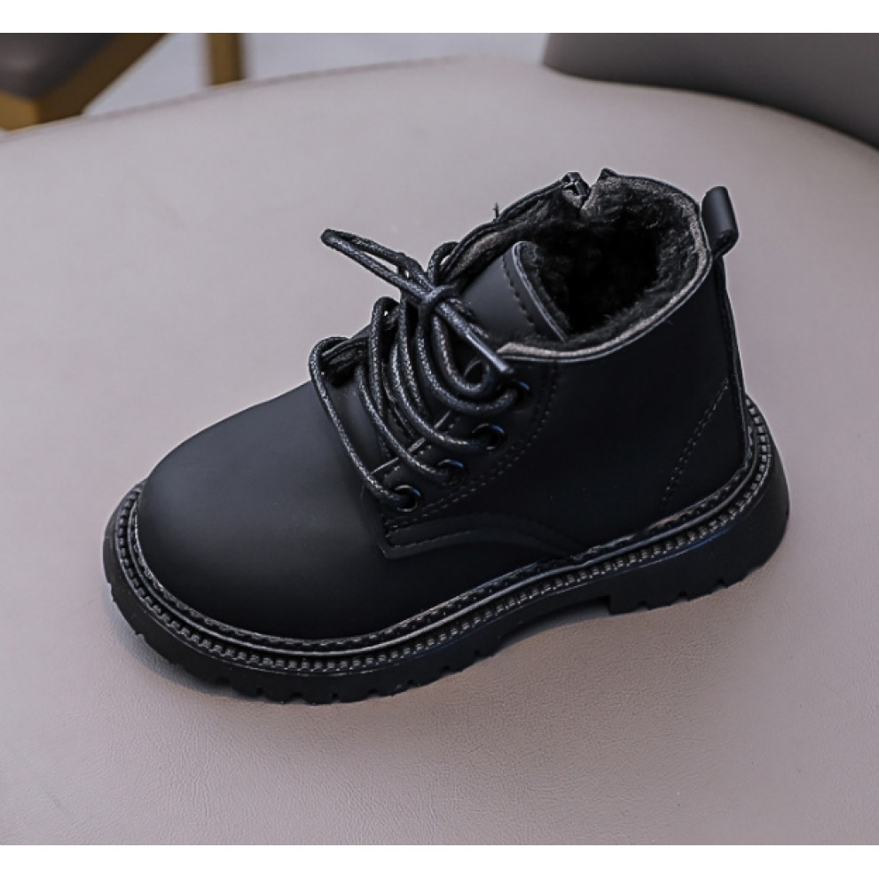 Черевички дитячі з хутром зимові like timberland чорний