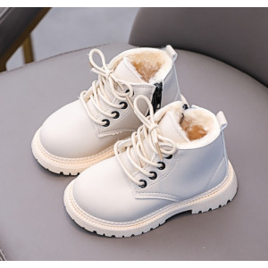 Черевички дитячі з хутром зимові like timberland білий