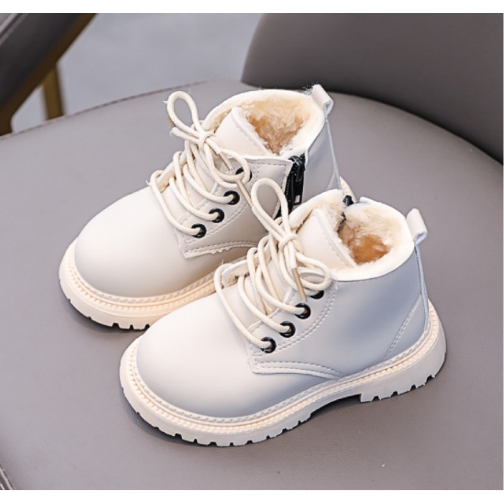 Черевички дитячі з хутром зимові like timberland білий