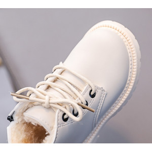 Черевички дитячі з хутром зимові like timberland білий