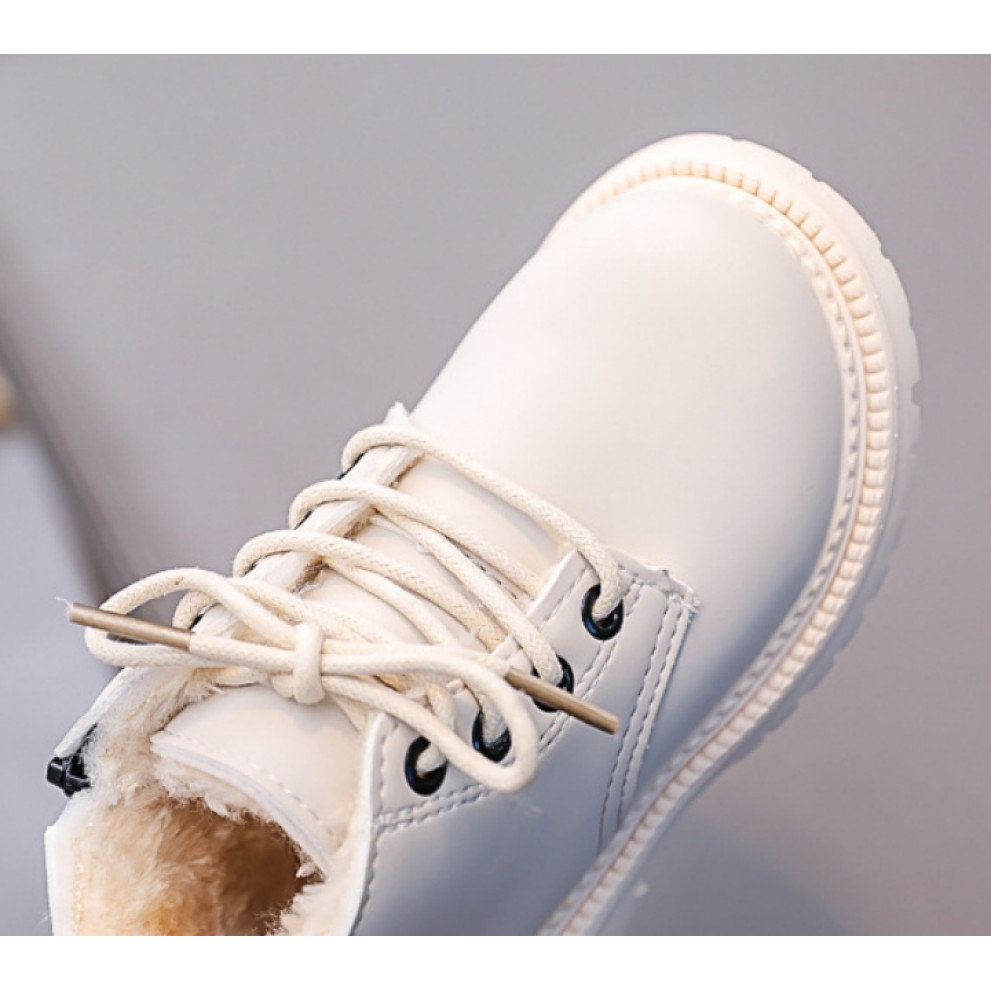 Черевички дитячі з хутром зимові like timberland білий