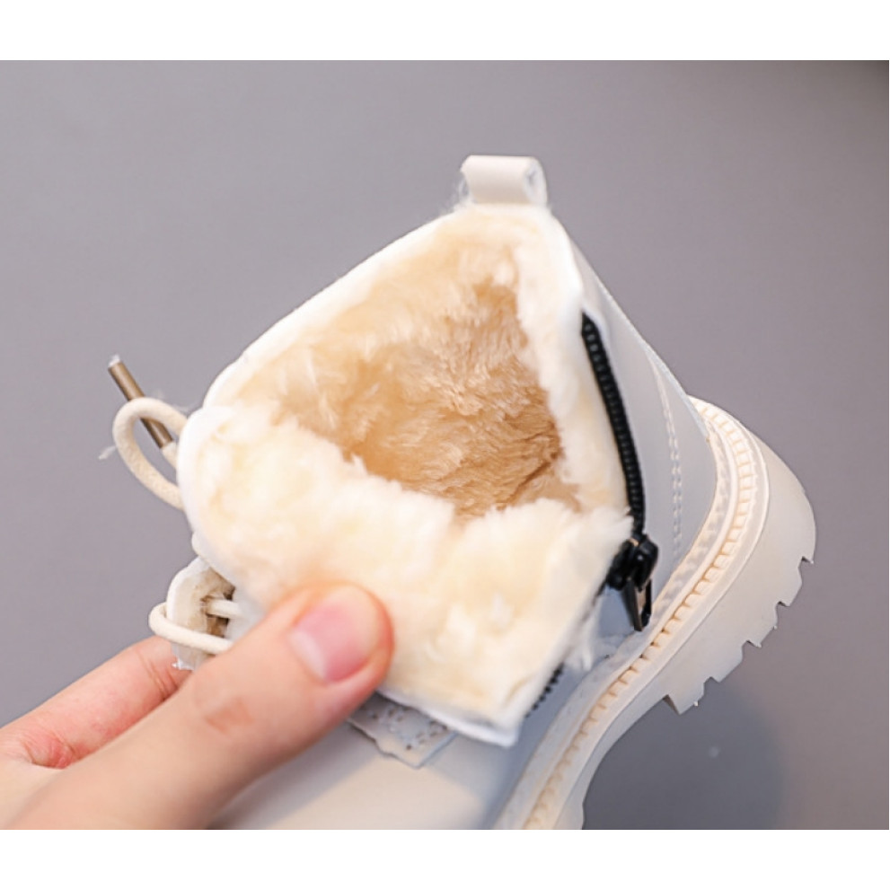 Черевички дитячі з хутром зимові like timberland білий