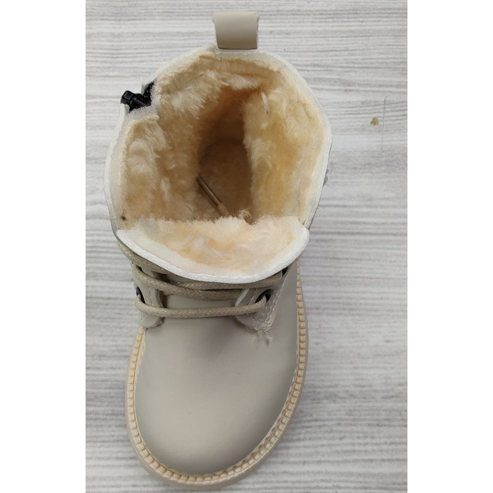 Черевички дитячі з хутром зимові like timberland білий