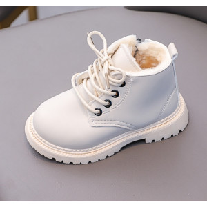 Черевички дитячі з хутром зимові like timberland білий