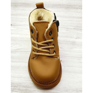 Черевички дитячі з хутром зимові like timberland коричневий