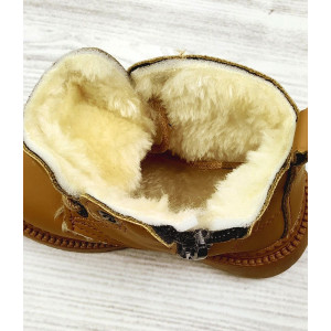Черевички дитячі з хутром зимові like timberland коричневий