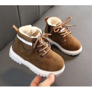 Черевички зимові дитячі з хутром RAW коричневий