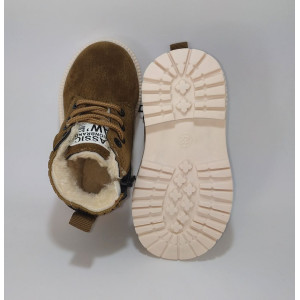 Черевички зимові дитячі з хутром RAW коричневий