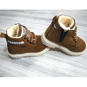 Черевички зимові дитячі з хутром RAW коричневий