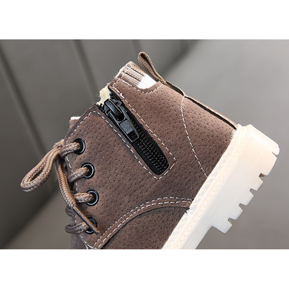 Дитячі зимові черевики RAW сірого кольору з хутром - теплі та стильні черевики для дітей