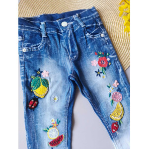 Джинси для дівчаток Flowers 3739