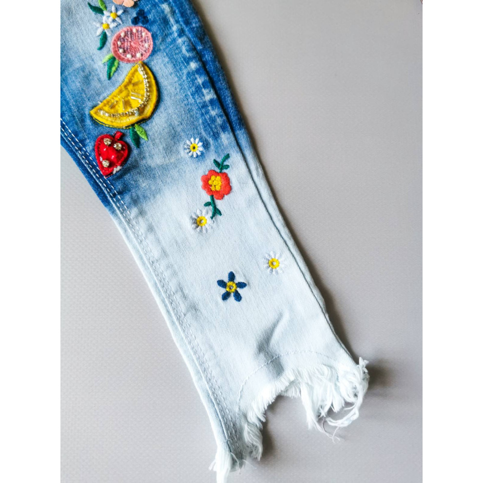 Джинси для дівчаток Flowers 3739