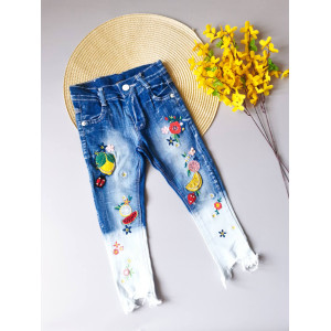 Джинси для дівчаток Flowers 3739
