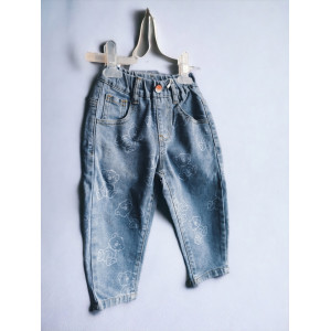 Джинси хлопчику сині з ведмедиками 10321