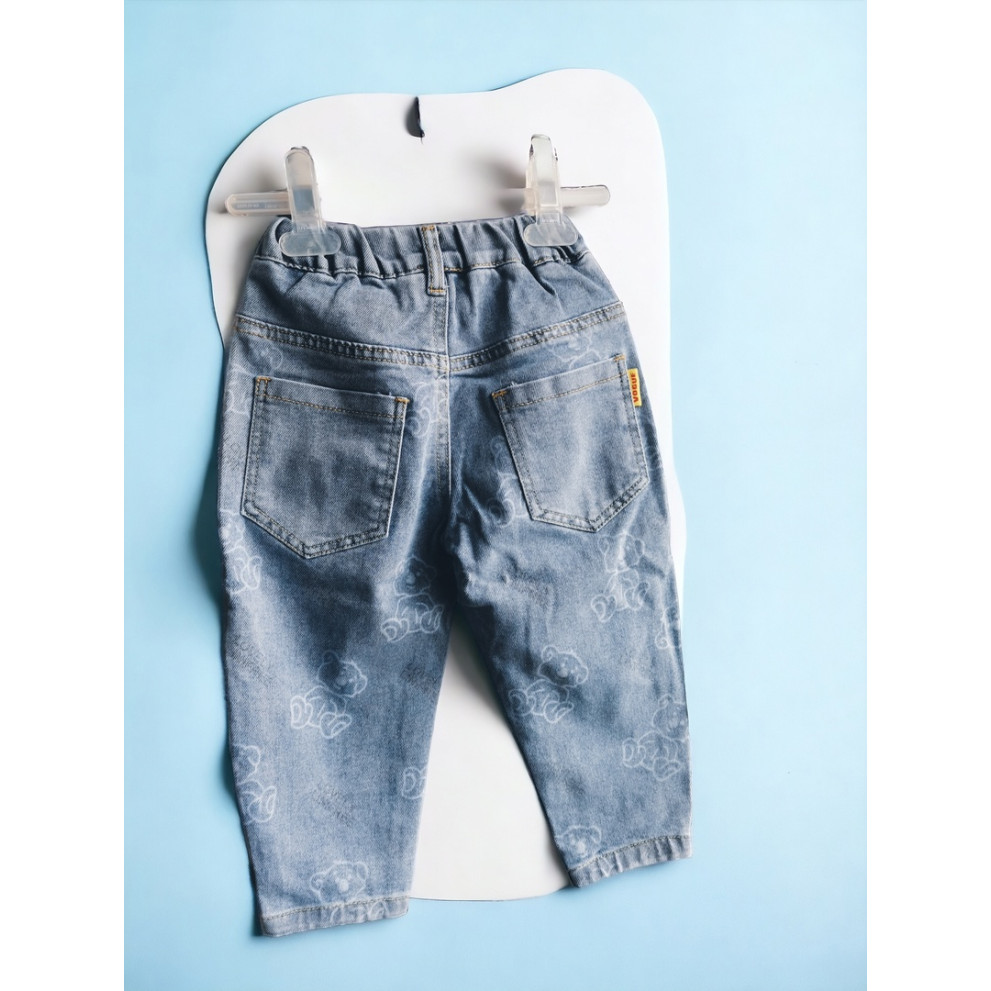 Джинси хлопчику сині з ведмедиками 10321