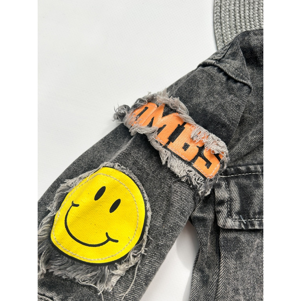 Джинсівка Oops з червоними вставками 10542