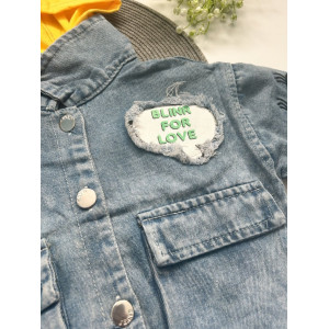 Джинсівка Oops з жовтими вставками 10543