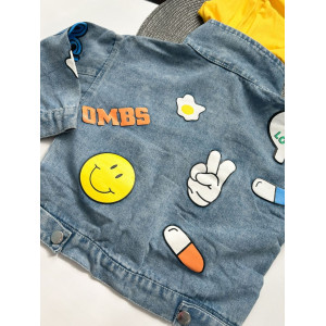 Джинсівка Oops з жовтими вставками 10543