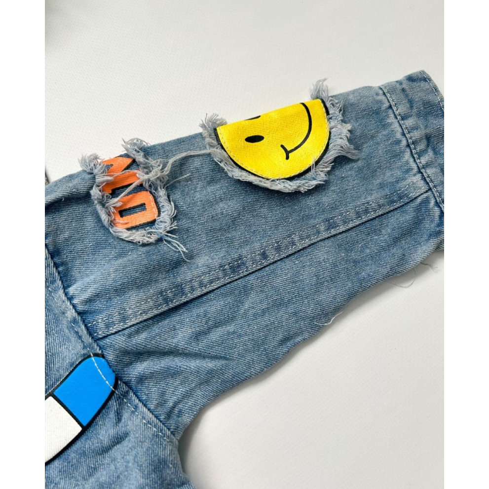 Джинсівка Oops з жовтими вставками 10543