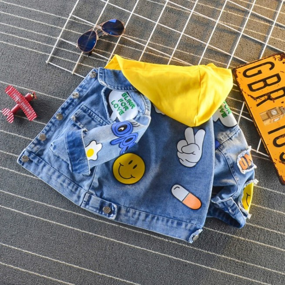 Джинсівка Oops з жовтими вставками 10543