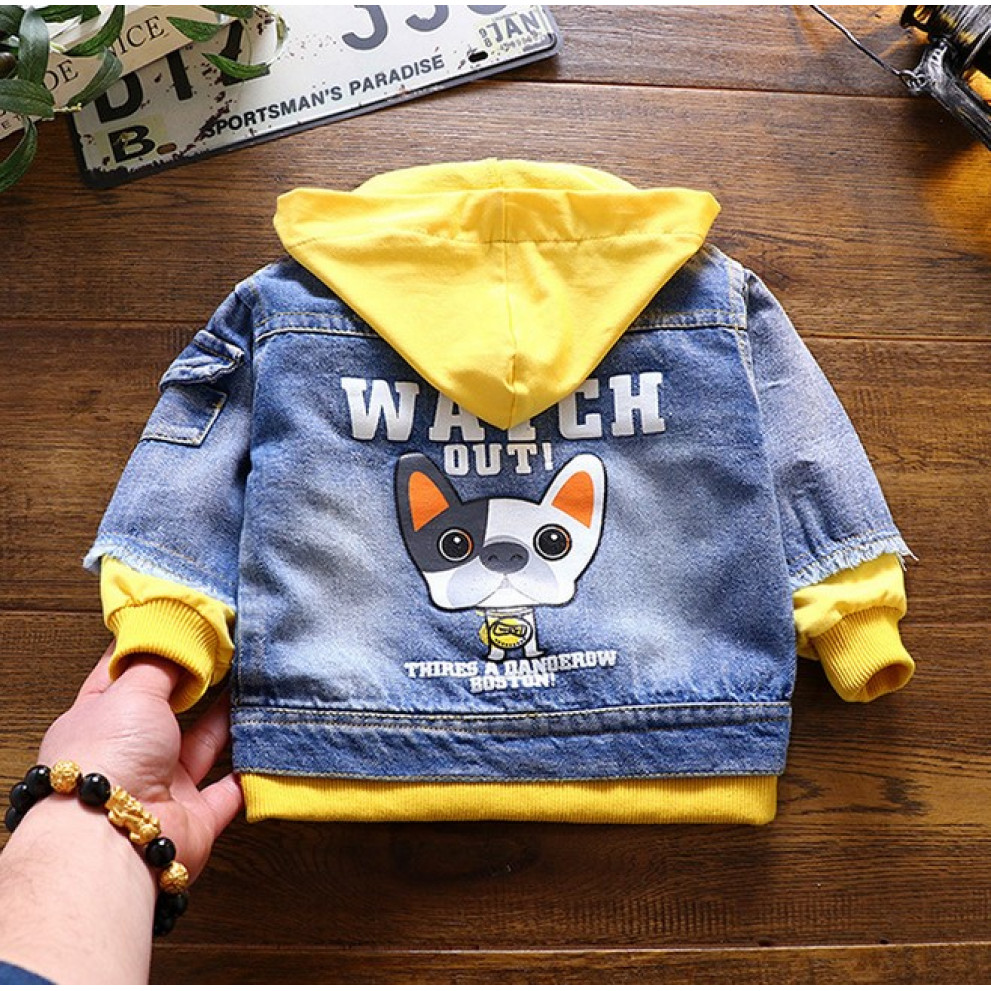 Джинсівка Watch out з жовтими вставками 10539