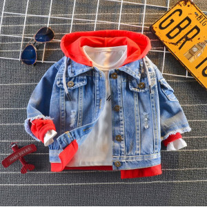 Джинсівка YOHNTNTY з червоними вставками 10540