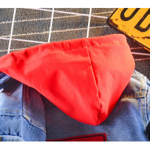 Джинсівка YOHNTNTY з червоними вставками 10540