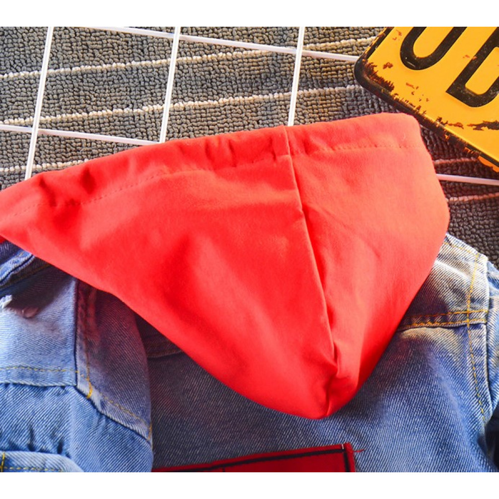 Джинсівка YOHNTNTY з червоними вставками 10540