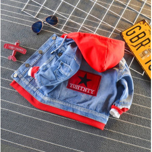 Джинсівка YOHNTNTY з червоними вставками 10540