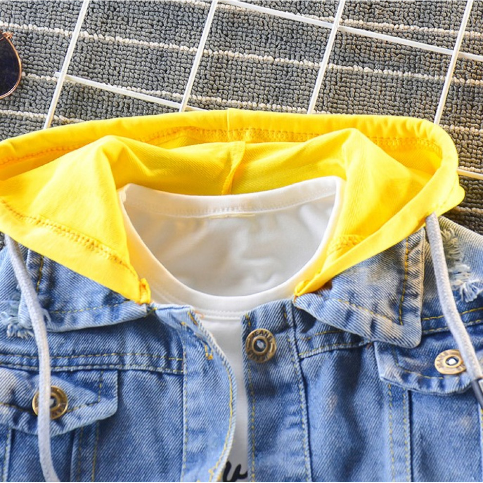 Джинсівка YOHNTNTY з жовтими вставками 10541