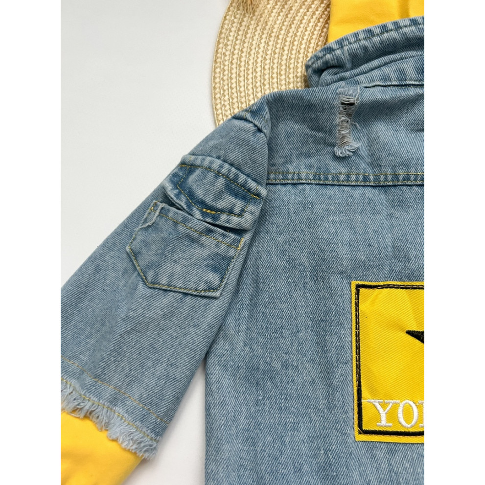 Джинсівка YOHNTNTY з жовтими вставками 10541