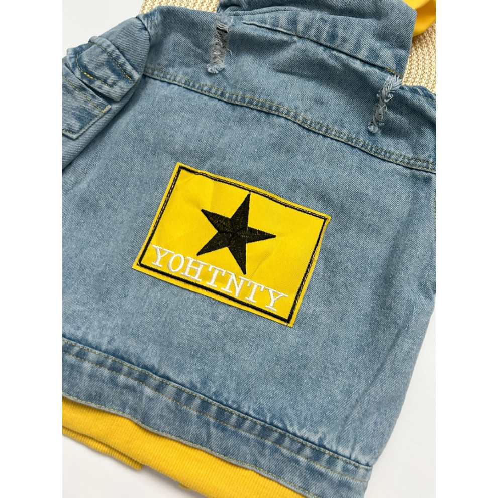 Джинсівка YOHNTNTY з жовтими вставками 10541